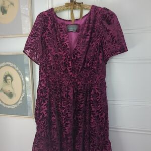 Anthropologie Somerset mini dress velvet edition Medium NWOT